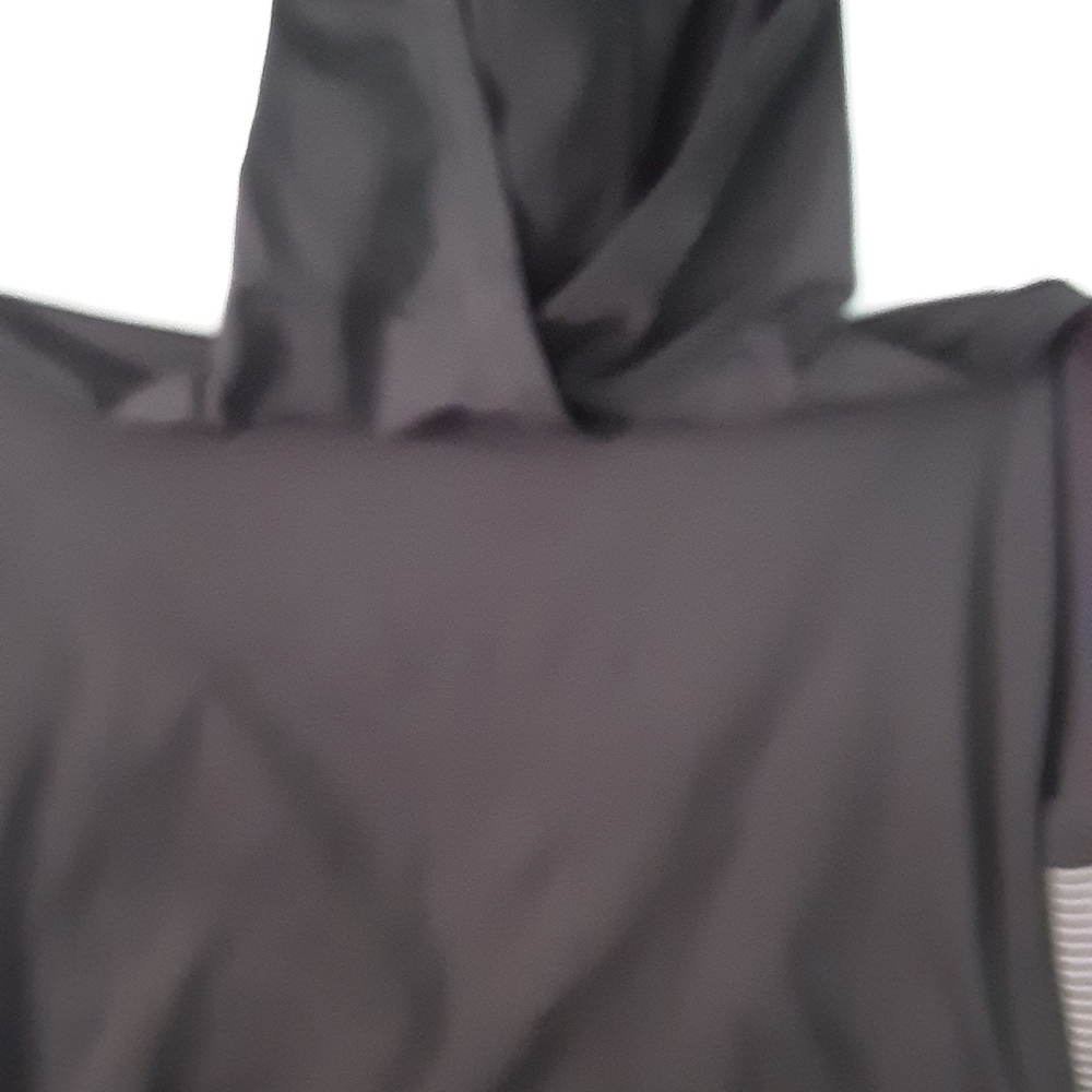 Hind Black Hooded Top with Subtle Logo